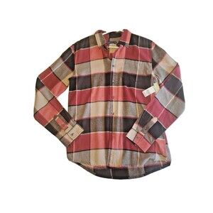 Boys Plaid Flannel Button Front XL Flannel Long Sleeve  By Simply Styled Cotton